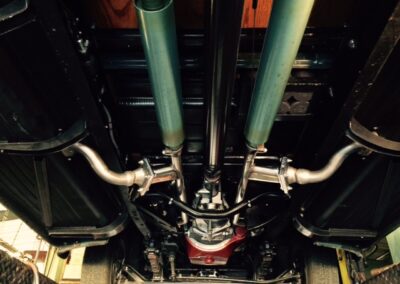 Exhaust cutouts on a flathead Ford pickup