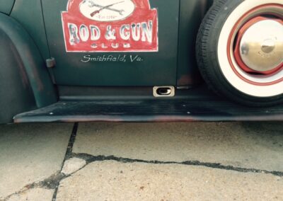 Exhaust cutouts on a flathead Ford pickup