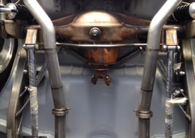 LS powered 57 Chevy dual exhaust with Flowmaster mufflers