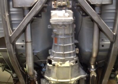 LS powered 57 Chevy dual exhaust with Flowmaster mufflers
